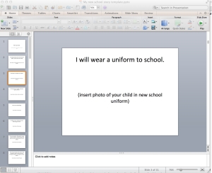 My New School ppt template example from Transition to school website