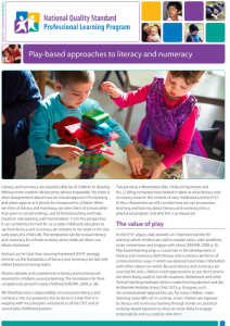 Early Years Learning Framework and National Quality Standards - 100 ...