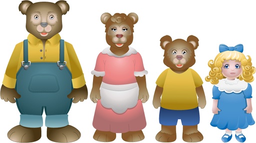 Goldilocks and the three bears clipart - nibhtauction